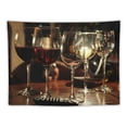 thumbnail image 5 of Orinice Wine Glasses Tapestry Wall Hanging Unique Style Graphic Tapestries Home Wall Decor Art for Living Room Bedroom Apartment Farmhouse Dorm 40x30inch, 5 of 6