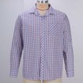thumbnail image 3 of DDAPJ pyju Men's Cotton Dress Shirt Long Sleeve Plaid Button Down Shirts Regular Fit Casual Business Shirt with Chest Pocket on Sale Purple XL, 3 of 5