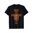 thumbnail image 2 of [Religious T-Shirt] Modern Catholic Francis of Assisi San Damiano Cross T-Shirt | Unisex Adult, Short Sleeve, Black, Size Small, Gift for Men Women Dad Mom Friends, 2 of 7