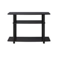 thumbnail image 4 of Dark Walnut TV stand with 3-tier open shelves and modern design, 4 of 6