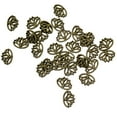 thumbnail image 3 of BLESIYA 2x30x Retro Hollow Out Buddha Yoga Lotus Flower Metal Spacer Bead Green Bronze 2 Pcs, 3 of 8