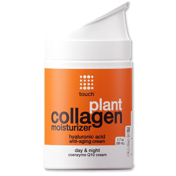 Touch Collagen Moisturizer Anti Aging Face Moisturizer - Hyaluronic Acid, Coenzyme Q10, Vitamin A, E, C - Smooth Wrinkles & Fine Lines - Day & Night Cream, 1.7 oz