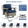 thumbnail image 2 of Outdoor Wicker Swivel Chairs with Cushions(Set of 2) for Patio, 2 of 7
