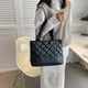 thumbnail image 3 of Bolso Bolsos Bandolera Moda Otoño Grandes Acolchados Algodón Totes Negro, 3 of 9