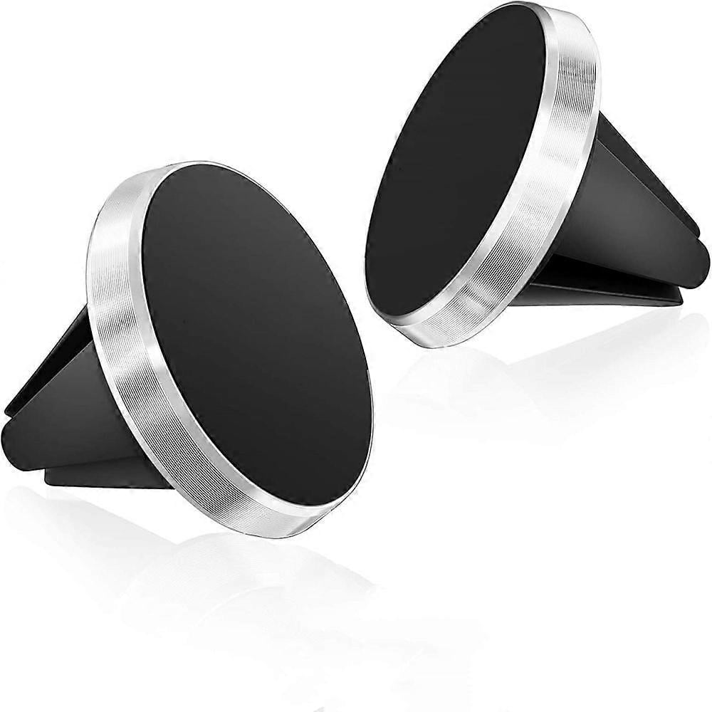Car Vent Mount, Universal Compatibility Strong Magnetic Grip for Magnetic Phone Holder, Silver 2PCS