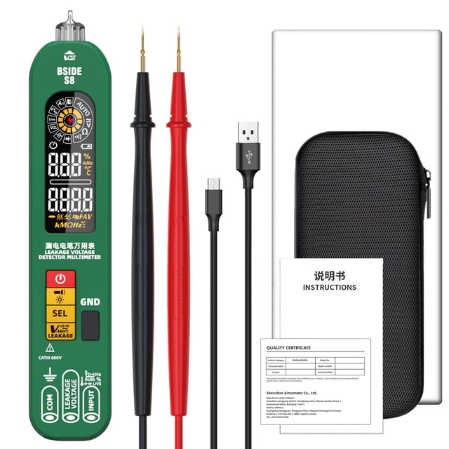 BSIDE S8 3in1 Handheld Multimeter Electrical Test Pen Thermometer Digital
