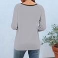 thumbnail image 3 of fatyb 3/4 Sleeve Tops for Women Crew Neck Color Block T Shirts Comfort Blouses Summer Casual Loose Tee, 3 of 7