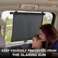 thumbnail image 7 of EcoNour Car Window Shades (4 Pack) | Retractable Roller Sunshade for Kids & Baby | UV & Heat Protection | Privacy Blackout Curtain Shades | Easy Install Car Window Shade | 15" x 17", 7 of 7