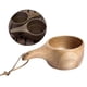 thumbnail image 1 of Copa de madera estilo finlandés hecha a mano con cordón de cuero Taza de 18x6x10.5cm Sharpla Tazas de café de madera, 1 of 8