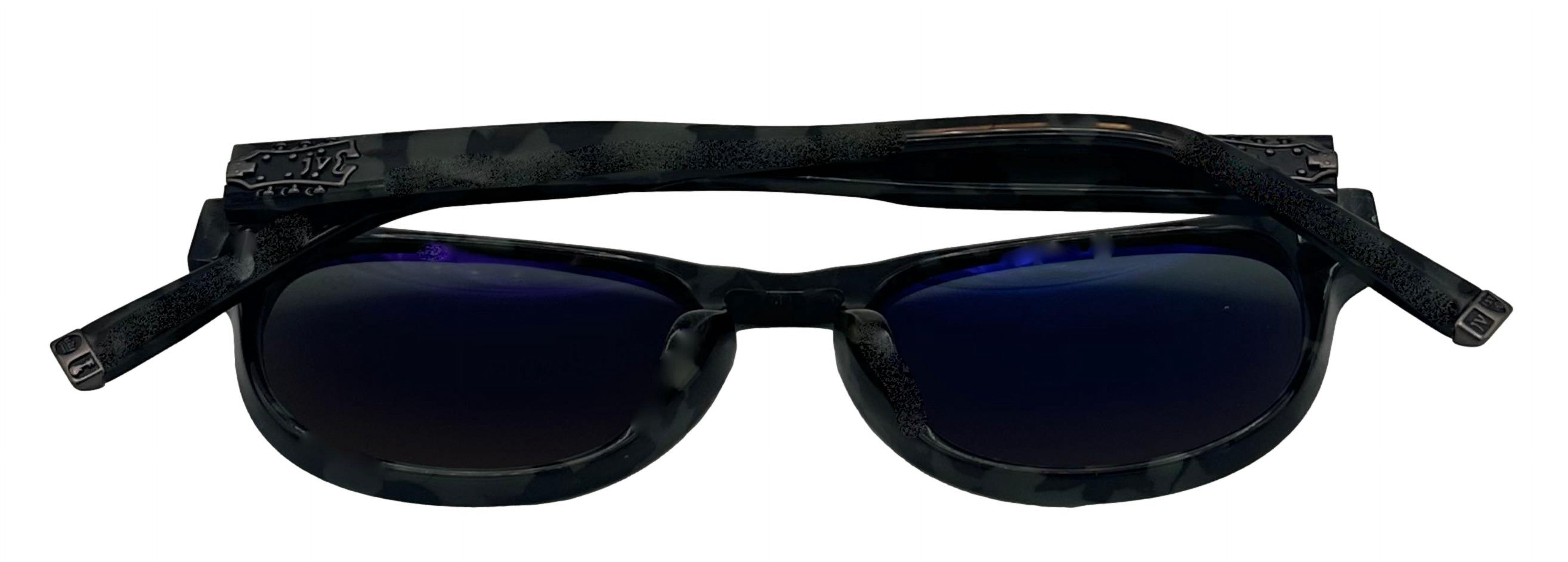 John Varvatos Mens Round Plastic Smoke Tortoise Polarized Sunglass V532