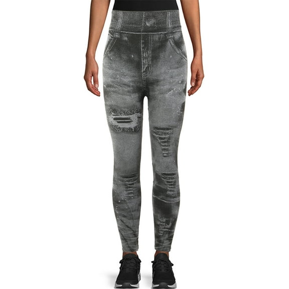 SAYFUT Women's Solid Color Leggings Seamless Stretchy Tights Pants Black Size S-3XL