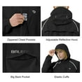 thumbnail image 6 of BALEAF Men's Running Jacket Cycling Waterproof Windbreaker Reflective Black Size XXL, 6 of 7