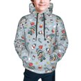 thumbnail image 2 of Bingfone Winter Gnome And Snowman Pattern Youth Classic Hoodies Soft Hooded Pullover Sweatshirts for Girls and Boys, 2 of 6
