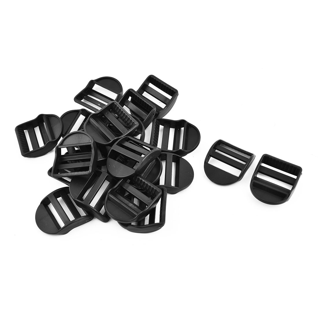 Suitcase Plastic Adjustable Ladder Tension Lock Buckles 32mm Strap