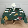thumbnail image 3 of Red Mushroom Leaf Green Pattern Square Tablecloth,Waterproof Square Table Cover,Wipeable Spillproof Washable Table Cover for Home Kitchen Party Decor 42"X42"(107x107cm), 3 of 6