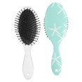 thumbnail image 2 of Hair Brush with Starfish and Seashells Design, Nautical Beach Theme Paddle Brush, Tropical Seahorse and Ocean Creatures Print Detangling Hairbrush for Women Men Kids, 2 of 8