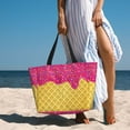 thumbnail image 6 of Honeii Red Ice Cream for Tote Bag with Adjustable Strap,Beach Bag, Waterproof Sandproof Beach Tote Bag, Large Capacity Foldable Beach Bags, 6 of 7