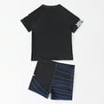 thumbnail image 5 of YDFCWXW Baby Toddler Boys 2 Pieces Swimsuit Set Boys Swimwear Bathing Suit Rash Guards UPF 50+ (Black, 3-4 Years), 5 of 8