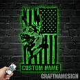 thumbnail image 3 of Craftnamesign Personalized Soccer Metal Wall Art Led Light, Custom Football Player Metal Sign Decor, 3 of 5