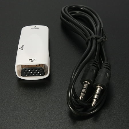 1080P Adaptor (High Definition Multimedia Interface) to VGA Video Cable Converter Box Adapter Connector + AV Audio Cable For PC PS3 HD TV DVD