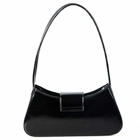 Shoulder Bag for Women, Hobo Handbags Trendy Purses Patent Leather Clutch Bag Cute Bow Purse (Black)
