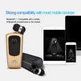 thumbnail image 4 of Seitruly Auriculares compatibles con Bluetooth 5.1 Llamada Cancelación de ruido Auriculares ligeros Auriculares Estéreo Recordatorio Clip Cables de audio/vídeo Oro, 4 of 6