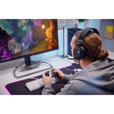 CORSAIR - HS80 RGB Wired Gaming Headset for PC - Carbon