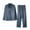 Blue, variant on BiZtdJrK Silk Satin Pajamas for Women Set Plus Size Comfy Sleepwear Sets Notch Collar Long Sleeve Button Down Shirts and Pants 2 Piece Lounge Outfits with Chest Pocket Gray XXXXXL