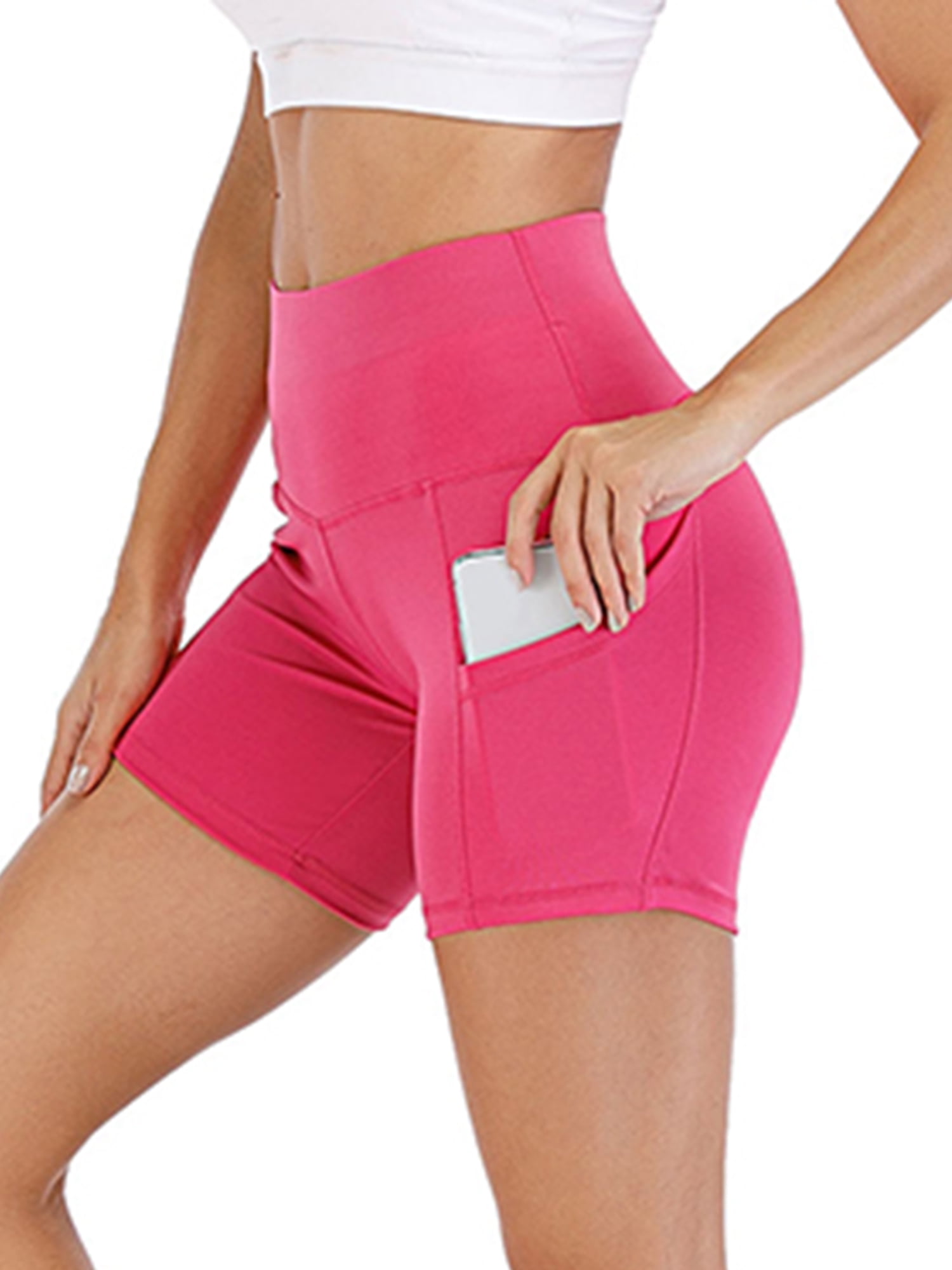 FOCUSSEXY 2 Pcs Women's High Waist Workout Yoga Running Compression