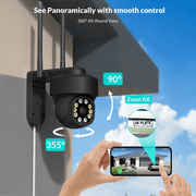Security Cameras Wireless Wi-fi, Netvue 360° View Home Surveillance Outdoor Cameras, Only 2.4G Wifi