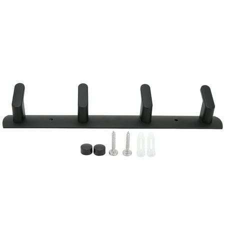 

Simple Space Aluminum Row Hooks Wall Mounted Hook for Kitchen Bathroom Wardrobe Black4 Hooks
