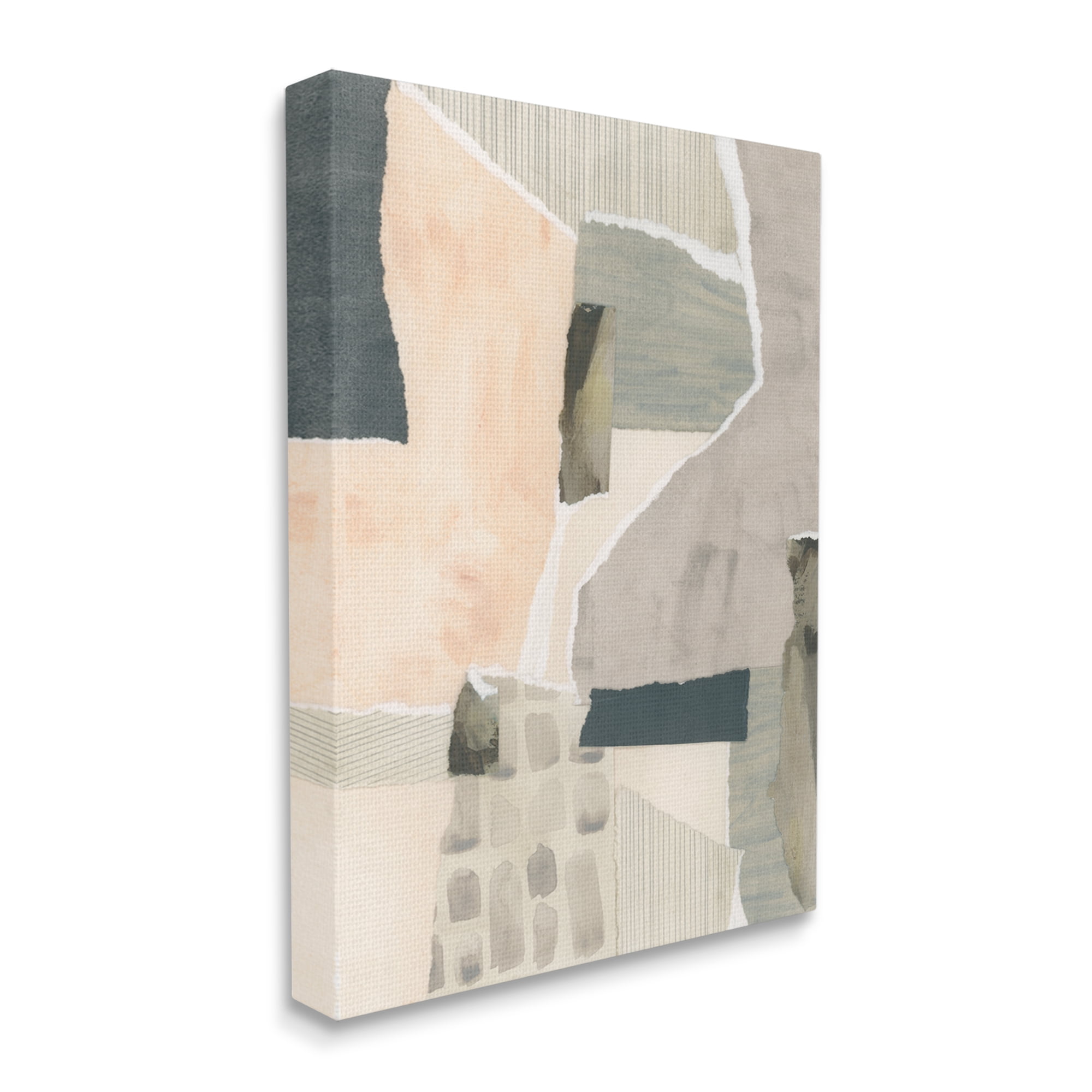 Stupell Industries Various Patterns Collage Abstract Painting Gallery Wrapped Canvas Art Print Wall Art, 36 x 48