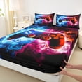thumbnail image 3 of Manfei Kids Gamepad Twin Sheet Set (3-Piece) Console Video Game Red Blue Glowing Luxury Decor For Boys, 3 of 7