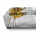 thumbnail image 3 of Autumn Soft Flannel Fleece Throw Blanket, Maple Leaf Silhouette in Warm Colors with Hand Lettering Fall Season Words, Cozy Plush for Indoor and Outdoor Use, 70" x 90", Orange and Black, by Ambesonne, 3 of 6