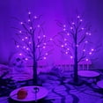thumbnail image 4 of TETOU 1pc-24inch Halloween Birch Tree Decorations with Timer,Total 24 LED Battery Operated Tabletop Artificial Black Spooky Tree Hallowe'en Decorations for Indoor Home Holiday Party-Purple, 4 of 6