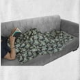 thumbnail image 5 of Floral Soft Flannel Fleece Throw Blanket, Abstract Simplistic Flowers and Leaves, Cozy Plush for Indoor and Outdoor Use, 50" x 70", Grey Pale Sage Green, by Ambesonne, 5 of 5