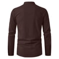 thumbnail image 4 of Nokdvo Medieval Pirate Shirt for Mens Lace Up Long Sleeved Shirt for Renaissance Pirate Medieval Viking Tops Linen Costume Tops,Coffee S, 4 of 4