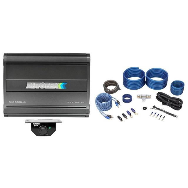 AUTOTEK MM3020.1D Mean Machine 3000w Mono Car Stereo Amplifier+Amp Kit