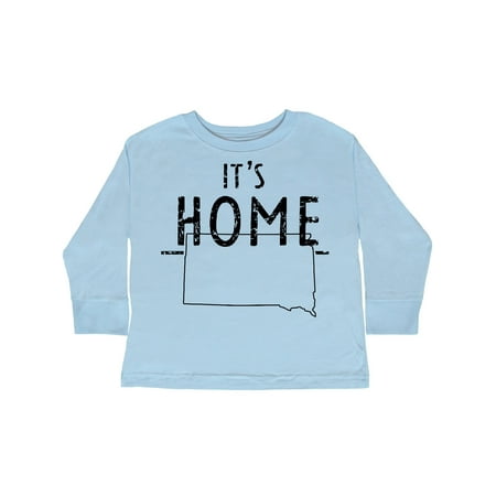

Inktastic It s Home- State of South Dakota Outline Distressed Text Gift Toddler Boy or Toddler Girl Long Sleeve T-Shirt