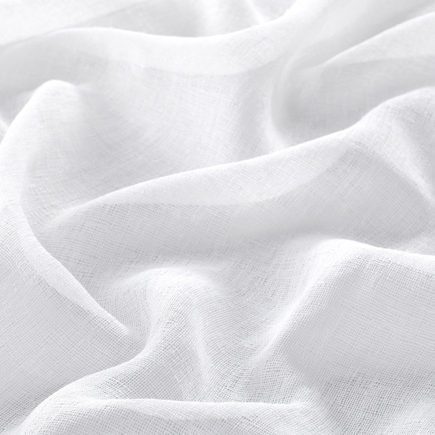 Dainty Home Natural Tassels 3D Tassels Design Linen Look 70" x 72" Shower Curtain in White