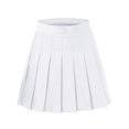 thumbnail image 6 of Sngxgn Womens Midi Skirt High Waisted Solid Dress Elegant Skirts(White,S), 6 of 6
