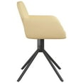 thumbnail image 3 of vidaXL Swivel Dining Chairs 2 pcs Cream Velvet, 3 of 5