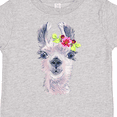 thumbnail image 4 of Inktastic Cute Llama with Flower Boys or Girls Toddler T-Shirt, 4 of 5