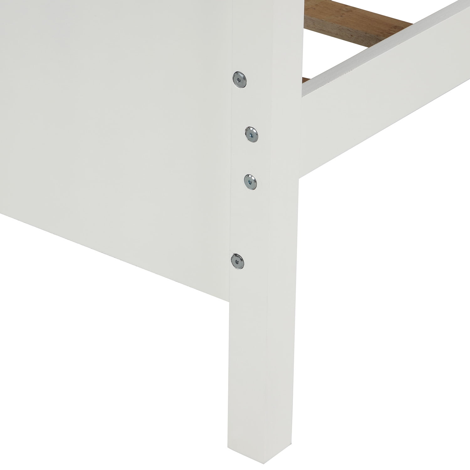 Kepooman Twin Size Platform Bed Frame with Headboard & Footboard for Bedroom, 80"L x 42"W x 43"H, White Kepooman Twin Size Platform Bed Frame with Headboard & Footboard for Bedroom, 80"L x 42"W x 43"H, White