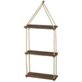 thumbnail image 3 of Hanging Shelves 3-Tiered Wood Shelves Rack Rope Shelf, 3 of 3
