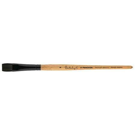 UPC: 0757063645999 | Princeton Brush Catalyst Polytip Short Handle Bristle Brush  Bright Shader  6