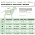 thumbnail image 4 of Jersey para perro Queenmore, jersey de punto trenzado, cuello alto, color verde S, 4 of 7