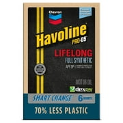 Chevron Havoline Lifelong 5W-20 Full Synthetic Motor Oil, 6 Quarts (Smart Change Box)