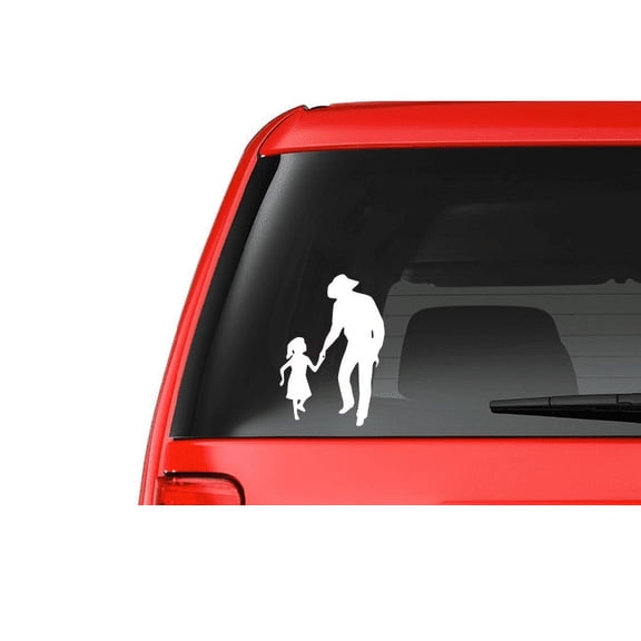 Cowboy and Kid (W12) Vinyl Decal Sticker Car/Truck Laptop/Netbook Window