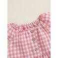 thumbnail image 6 of Suealasg Baby Girls 3-Pack Romper Bodysuit Fly Sleeve Round Neck Plaid Buttons Up Jumpsuits 3 6 12 18 Months Infant Girls Summer Casual Jumpsuits Clothes, 6 of 7